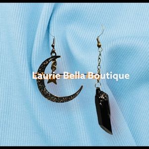 Star and Moon Crystal Earrings